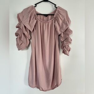 American Eagle Strapless Blush Pink Ruffle Dress Size XS Like New Condition